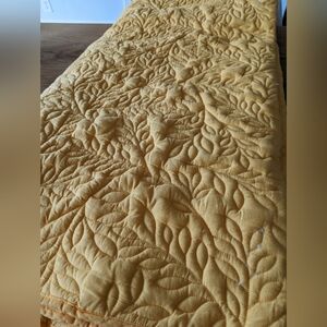 The Company Store sun yellow queen sized quilt